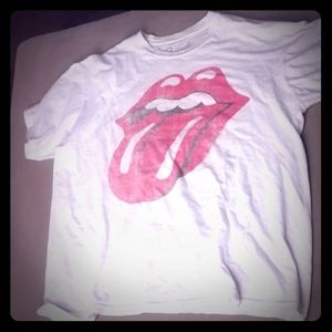 Rolling Stones white tshirt